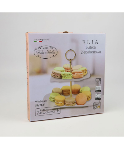 Patera dwupoziomowa ELIA srebrna