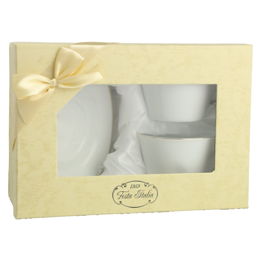 Komplet 2 filiżanek ze spodkiem CLARA 220ml