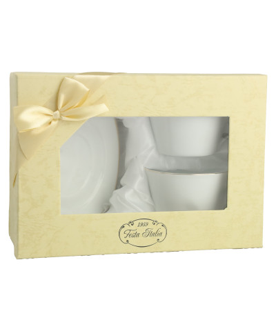 Komplet 2 filiżanek ze spodkiem CLARA 220ml