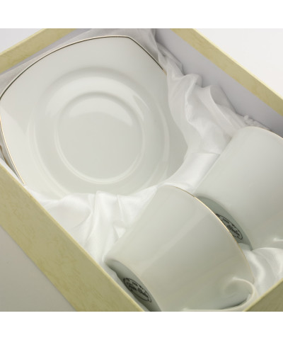 Komplet 2 filiżanek ze spodkiem CLARA 220ml