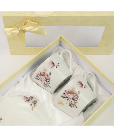 Komplet 2 filiżanek ze spodkiem ROSSA 220ml