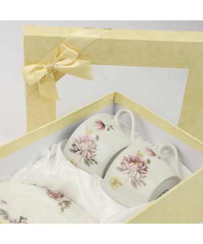 Komplet 2 filiżanek ze spodkiem ROSSA 220ml