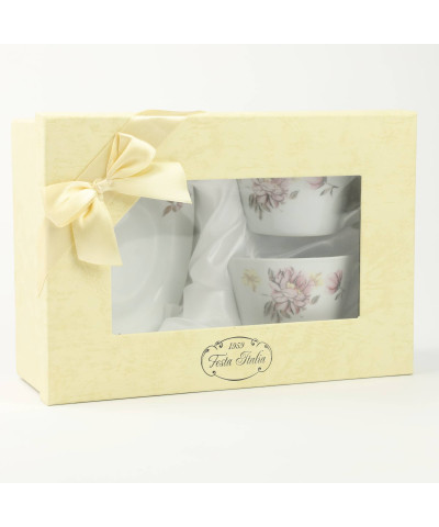 Komplet 2 filiżanek ze spodkiem ROSSA 220ml