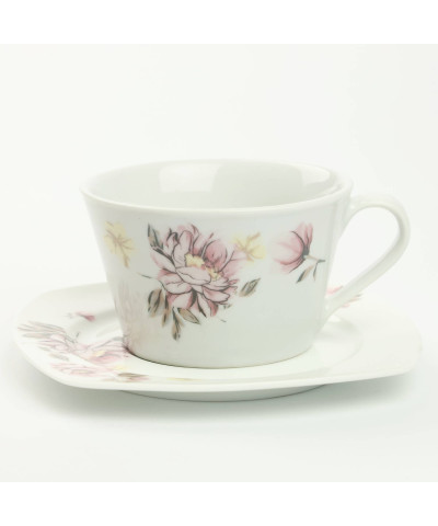 Komplet 2 filiżanek ze spodkiem ROSSA 220ml