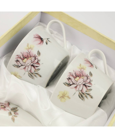 Komplet 2 filiżanek ze spodkiem ROSSA 220ml