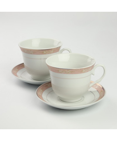 Komplet 2 filiżanek ze spodkami 250ML Elena