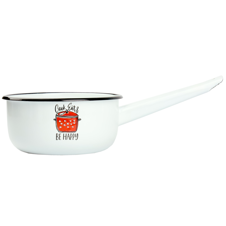 Rondel emaliowany BE HAPPY 1,5 l