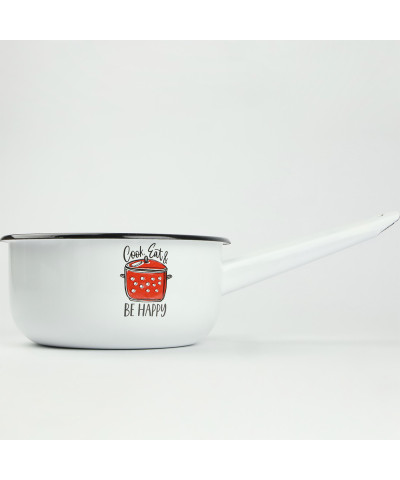 Rondel emaliowany BE HAPPY 1,5 l