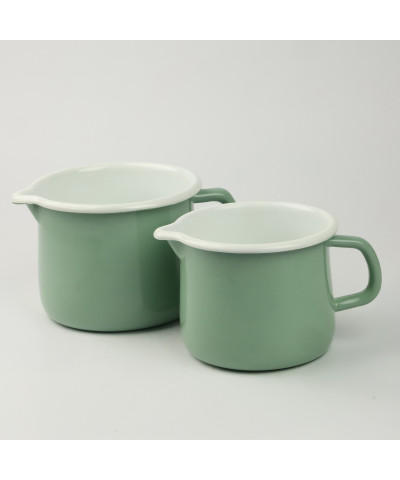 Kubek emaliowany z wylewką 1,1l zielony