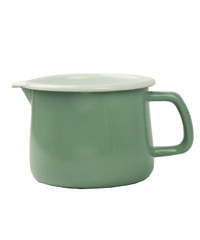 Kubek emaliowany z wylewką 1,1l zielony