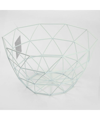 Kosz metalowy na owoce 26x6x14CM  biały / czarny