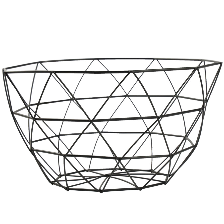 Kosz metalowy na owoce 26x6x14CM  czarny