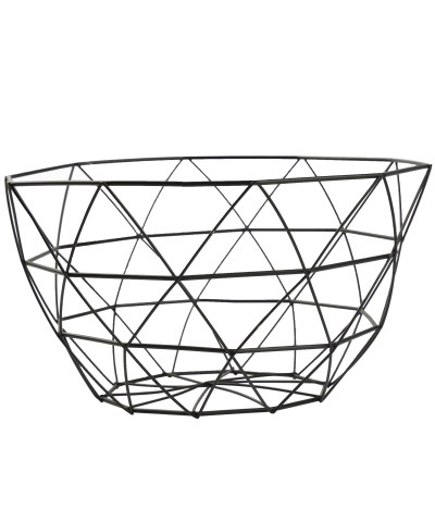 Kosz metalowy na owoce 26x6x14CM  czarny
