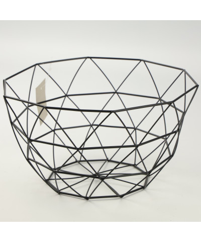 Kosz metalowy na owoce 26x6x14CM  czarny