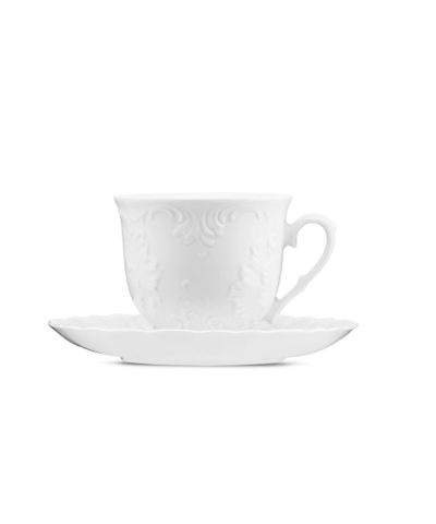 Serwis do kawy Ćmielów Rococo biała 6/21