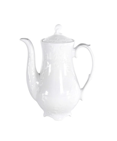 Serwis do kawy Ćmielów Rococo biała 6/21