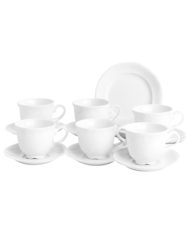 Serwis kawowy Ćmielów Rococo biała 6/18