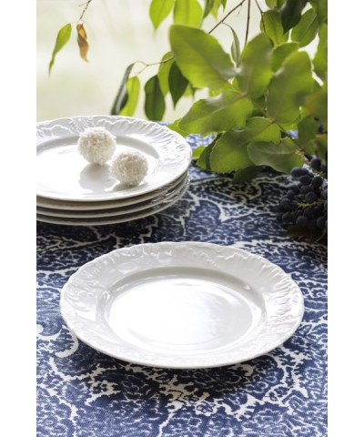 Talerz deserowy ĆMIELÓW Rococo białe 19 cm