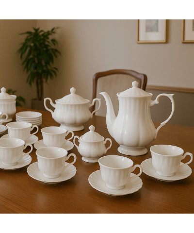 Serwis do kawy CHODZIEŻ Iwona biała 12/39