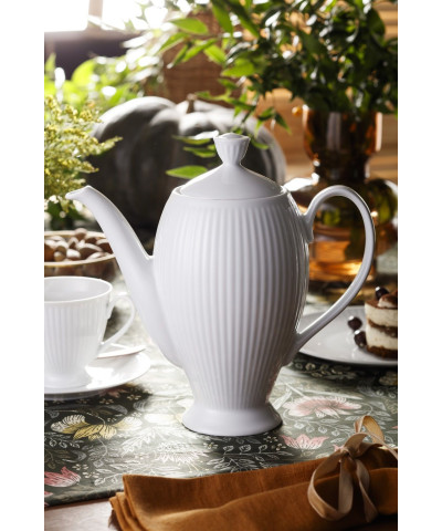 Serwis kawowy CHODZIEŻ Dalia biała 12/39