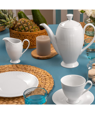 Serwis kawowy CHODZIEŻ Dalia biała 12/39