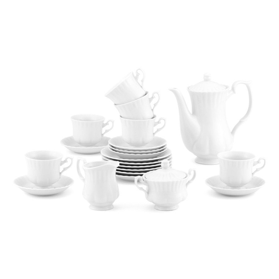 Serwis do kawy CHODZIEŻ Iwona biała 12/39