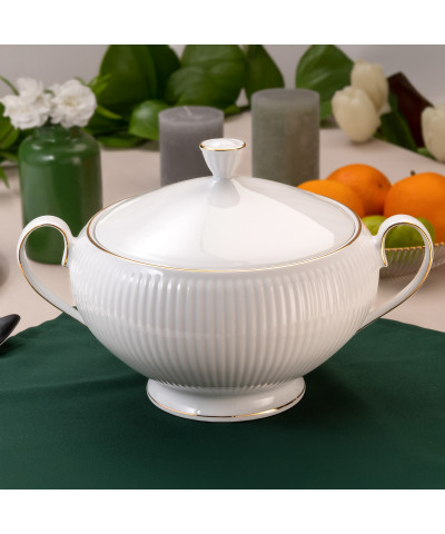 Waza do zupy CHODZIEŻ linia DALIA złota  3l