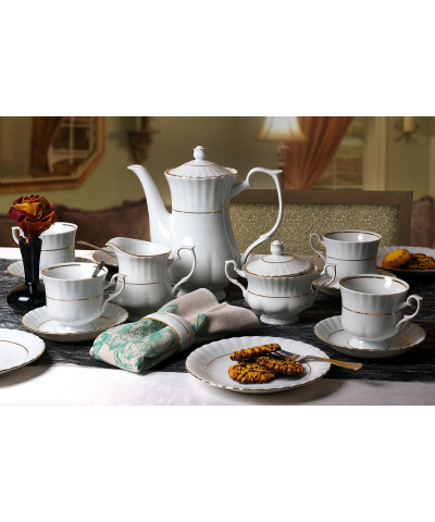 Serwis kawowy CHODZIEŻ IWONA złota 12/39