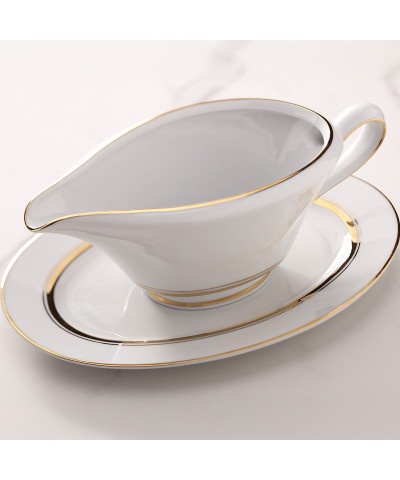 Serwis obiadowy ĆMIELÓW Margaret złote paski 6/25