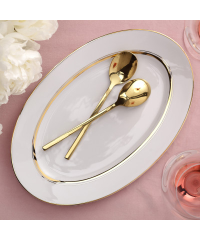 Serwis obiadowy ĆMIELÓW Margaret złote paski 6/25