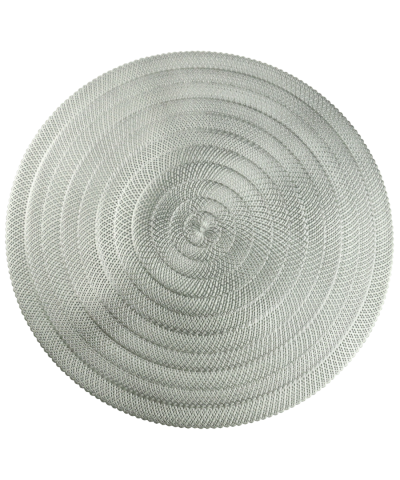 Mata stołowa okrągła ażurowa srebrna/złota 38cm