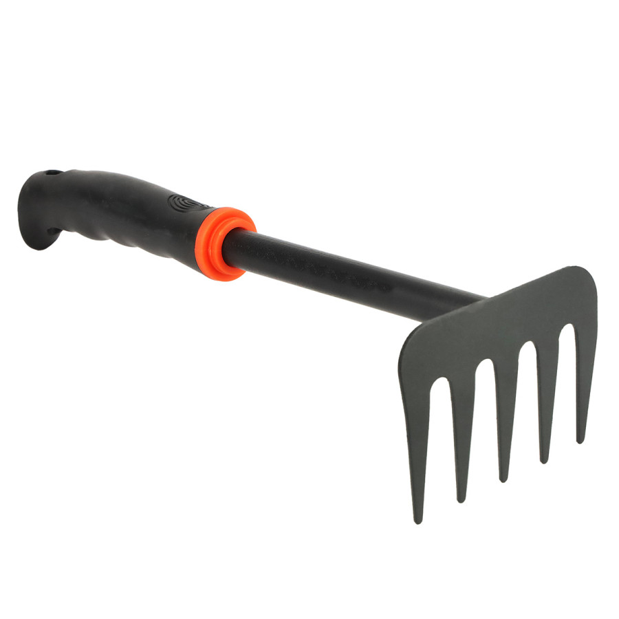 Grabki ogrodowe mini czarno-pomarańczowe 27,5x9,8 cm