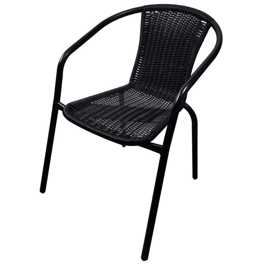 Krzesło Ogrodowe VIGO czarne 52x58x77 cm