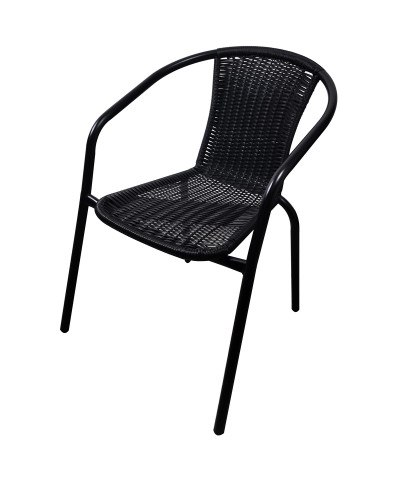 Krzesło Ogrodowe VIGO czarne 52x58x77 cm