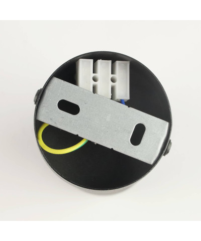 Kinkiet ścienny lampa sufitowa pojedyncza czarna, złoty pasek