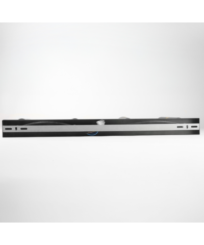 Lampa sufitowa poczwórna czarna złoty pasek VIKING