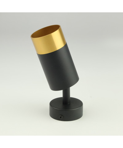 Kinkiet ścienny lampa sufitowa pojedyncza czarny/złoty