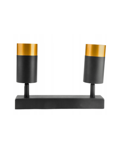 Lampa sufitowa podwójna czarno złota VIKING