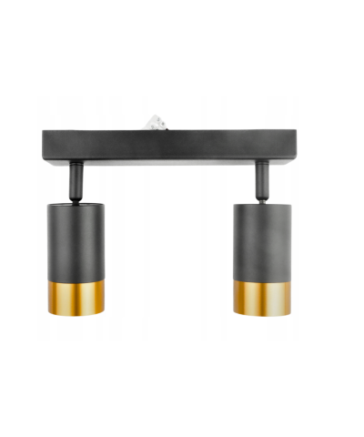 Lampa sufitowa podwójna czarno złota VIKING