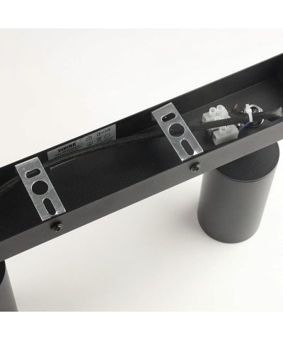 Lampa sufitowa podwójna czarna VIKING