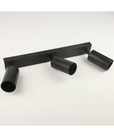 Lampa sufitowa potrójna czarna VIKING