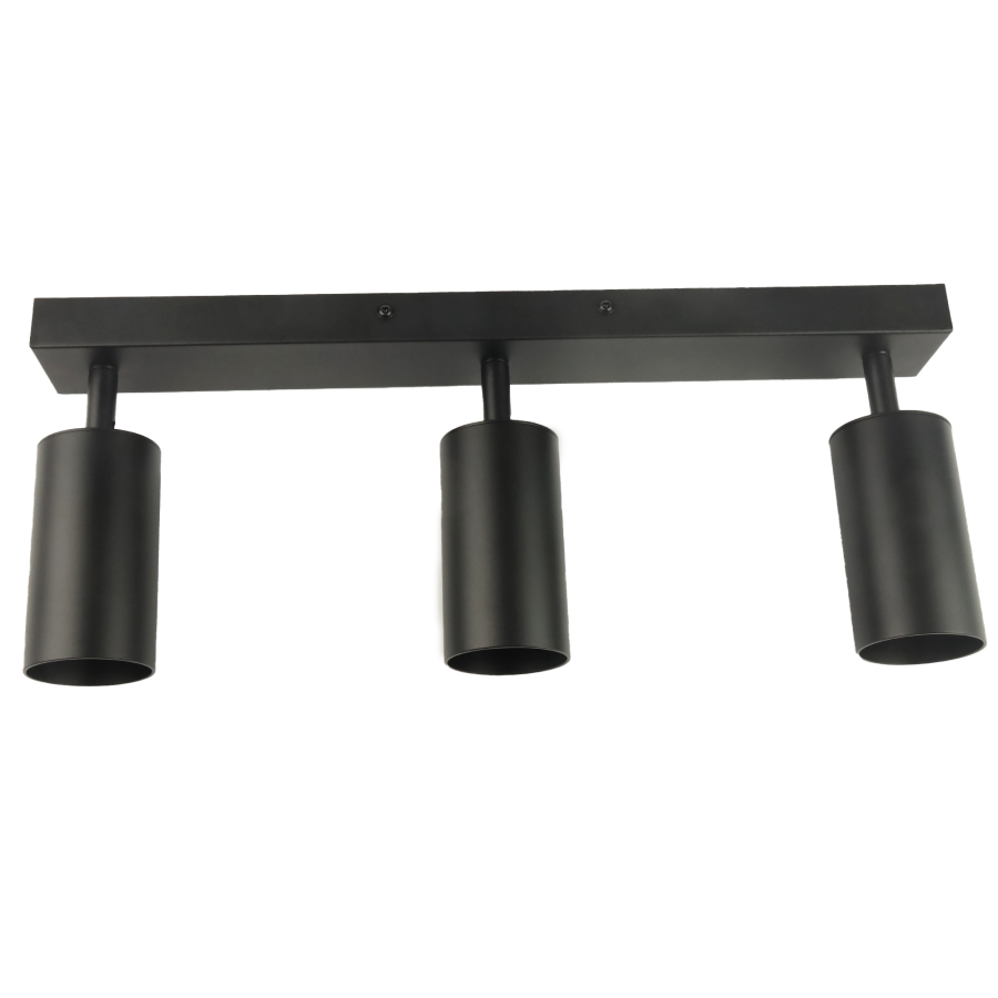Lampa sufitowa potrójna czarna VIKING