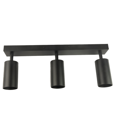 Lampa sufitowa potrójna czarna VIKING