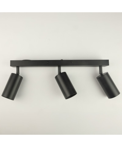 Lampa sufitowa potrójna czarna VIKING