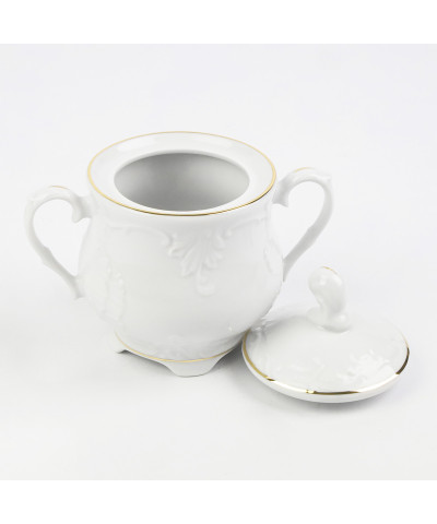 Serwis do kawy Ćmielów Rococo złota linia 6/21