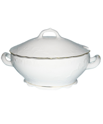 Waza do serwisu obiadowego ĆMIELÓW Rococo złota linia  2,7l