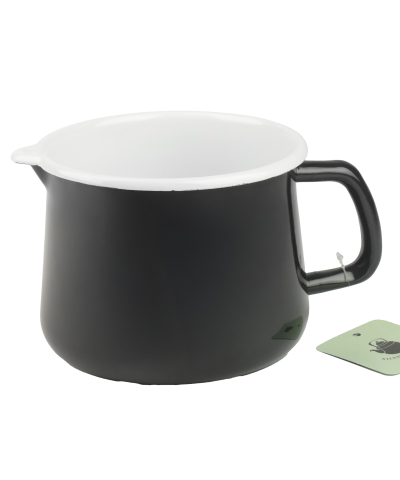 Kubek emaliowany z wylewką 1,7l czarny