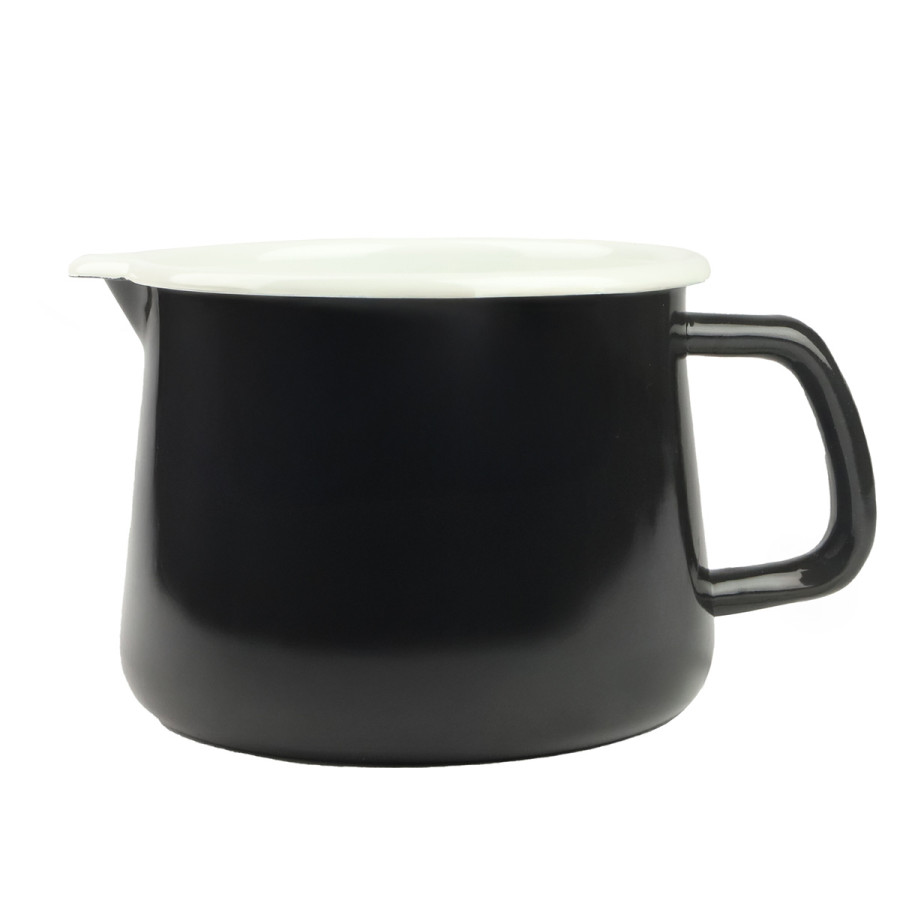 Kubek emaliowany z wylewką 1,7l czarny