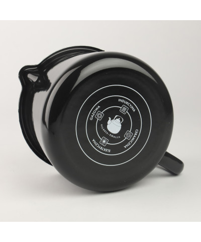 Kubek emaliowany z wylewką 1,1l czarny