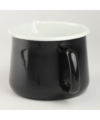 Kubek emaliowany z wylewką 1,1l czarny
